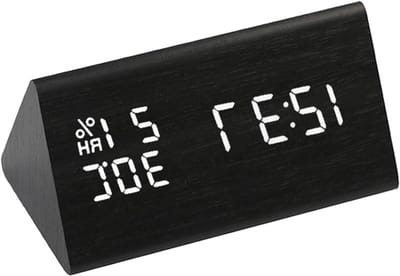 Digitale Wekker - Houten Klok - Wakker Worden - Automatische Helderheid - 200 Gram - Houtkleur