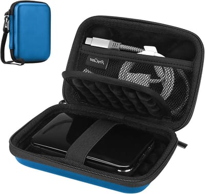 Beschermende Harde Schijf Tas 2.5 Inch - Schokbestendig, Draagbaar en Met Kaartslots voor SSD en HDD - Geschikt voor WD, Toshiba, Seagate en Samsung