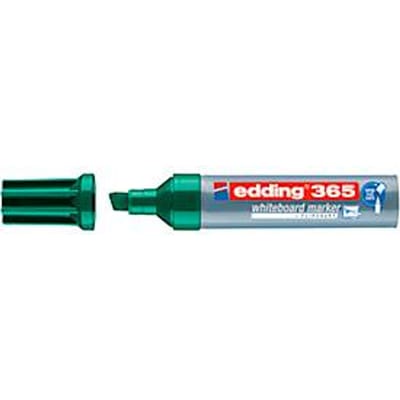 Edding 365 whiteboard marker, schrijfkleur groen, spievormige punt, lijndikte 2-7 mm, droog uitwisbaar, met dop, navulbaar, 10 st.