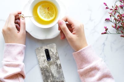 OnePlus 7 Pro TPU Siliconen Hoesje Beton Print