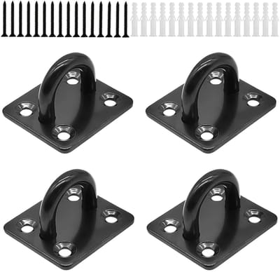Dailygoods- Oogplaat 4 Stuks - Roestvrij Staal - Bevestigingsset met