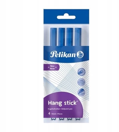 Pelikan Hang Stick Blauwe Pennen - 4 Stuks