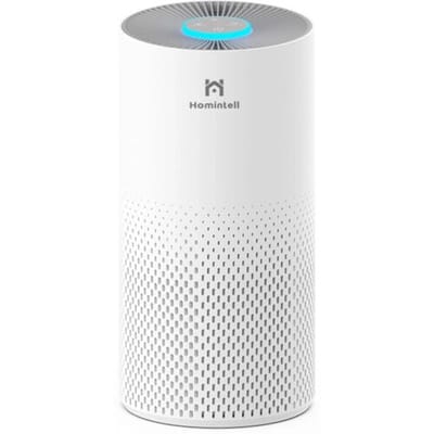 Homintell Luchtreiniger - CADR 150 m³/u, 3 snelheden, HEPA- en actieve koolfilters, 8-uurs timer, touchbediening, 7-kleuren atmosfeerverlichting,
