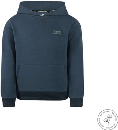 Koko Noko - Bio Cotton - Sweater met capuchon en rits - Jongens - Navy - Maat 92