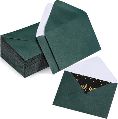 200 Stuks Mini Enveloppen Groen - Kleine Cadeaukaart & Wenskaart Hoezen 10x6 cm