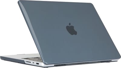 Lunso Geschikt voor MacBook Pro 14 inch (2021-2026) cover hoes - case - Glanzend Zwart