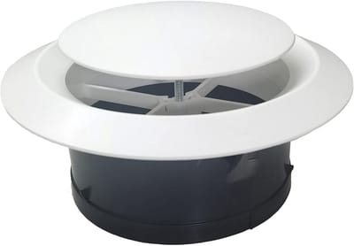 Instelbaar ventilatierooster 100 mm - Ventilatierooster voor badkamer, keuken en kantoor