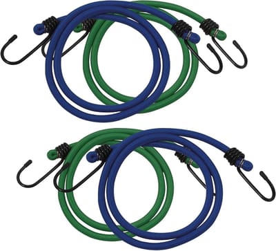 Expander Set - Spanbanden Set - Bagage Vastzetten - TÜV GS Gecertificeerd - 8 mm Diameter - Blauw Groen