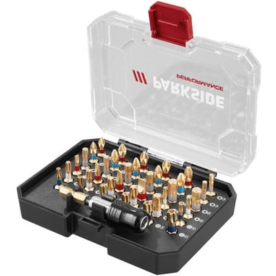 PARKSIDE PERFORMANCE Bitset of bit- en dopsleutelset (torsiebitset, 37 stuks)