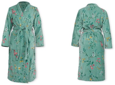 Pip Studio Les Fleurs Badjas - Groen - XXL