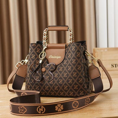 Dames Tassen Nieuwe Stijl Trendy en High-end Mode Bedrukte Handtassen voor Dames Tassen Crossbody Tassen Grote Capaciteit Emmer Tassen ， brown