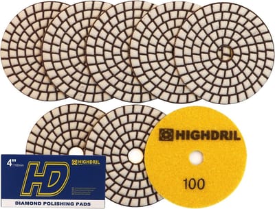 Diamant Polijstschijven - Schuurschijven Vloer - Stenen Polijsten - Set van 8 stuks - 100MM Diameter