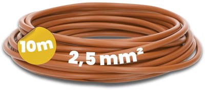 Bedradingskabel - Flexibele Aderleiding - Vaste Installatie - Fijndradig Koper - 10 Meter 25 mm² - Bruin