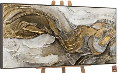 Canvas schilderij groot handgeschilderd abstract expressief kleurrijk – YS-Art Gallery – Uitbundige wanddecoratie voor woonkamer – Modern schilderij voor hal en kantoor