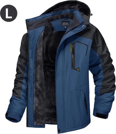 Livano Winterjas Voor Heren - Parka - Winter - Jas - Volwassen - Blauw - Maat L
