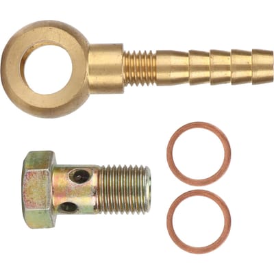 Kit d'adaptateur banjo de refroidissement d'eau de turbocompresseur M14x1.5 vers 3/8in raccord cannelé pour tuyau beige
