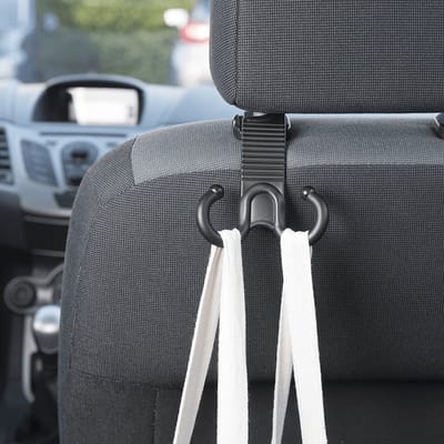 VCTparts® Hoofdsteun Hanger met Dubbele Haak Hoofdsteunhaken Autostoel (2 stuks)