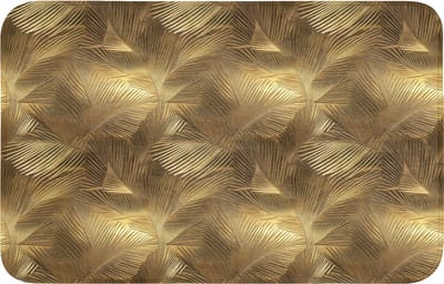 Badmat 80x50 cm - Antislip - Palm - Waaier - Goud - Badmatten voor badkamer - Badkamermat - Douchemat - Badkamer mat