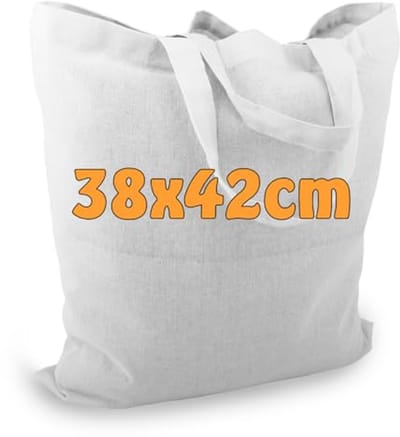 Katoenen Jute Tas Onbedrukt met Korte Hengsels 38x42cm - Öko-Tex Gecertificeerd