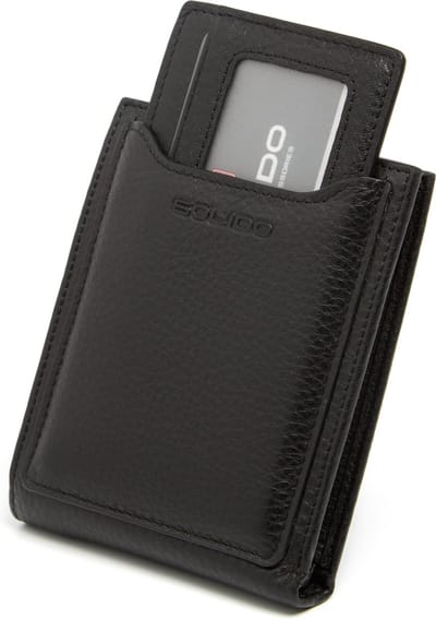 Solido Luxe Zwarte Heren Portemonnee – Elegante en Functionele Portemonnee met Geïntegreerde Kaarthouder, Perfect voor Dagelijks Gebruik en als Cadeau