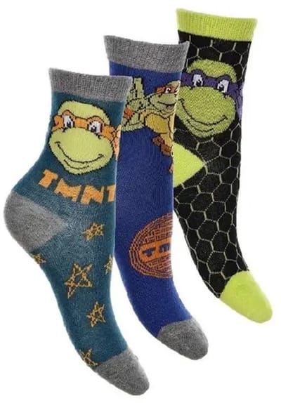 Teenage Mutant Ninja Turtles Sokken – 3 Paar – Maat 23/26 – Kinder Sokken – Officiële Licentie
