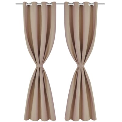 vidaXL Gordijnen met metalen ringen 135 x 245 cm 2 stuks (creme)