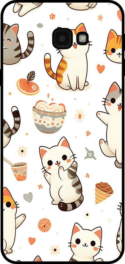 Smartphonica Telefoonhoesje Geschikt voor Samsung Galaxy J4 Plus met katten opdruk - TPU backcover case cat design geschikt voor Samsung Galaxy J4 Plus