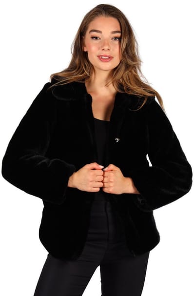 Luxe bontjas Astrakan Zwart Volwassenen Unisex Zwart Herfst/Winter Maat XXXL