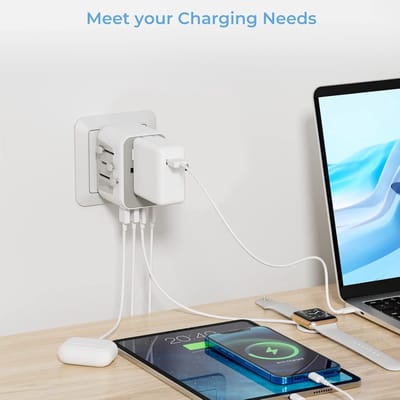 Famanu Reisadapter Wereldwijd, Universele Reisadapter Met 2 Usb En 3 Usb C, Internationale Stopcontactadapter, Reisstekkeradapter Wereldwijd