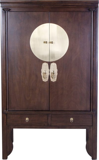 Fine Asianliving Chinese Bruidskast Earthy Bruin - Orientique Collection B100xD55xH175cm Chinese Meubels Oosterse Kast