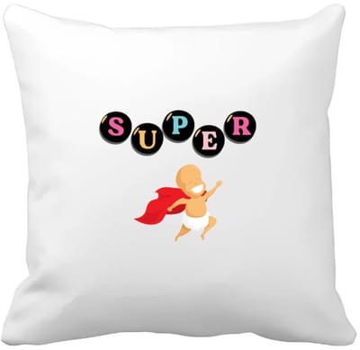 Akyol - super baby met cape Kussen hoes - Baby - super baby - verjaardag - geboorte - baby shower - cadeau - kado - geschenk - gift - 40 bij 40 cm