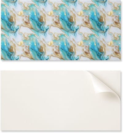 Zelfklevend bedrukt vinylpaneel 100x50 cm met abstract golvend patroon