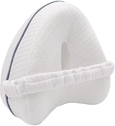 TRIXES Kniekussen met Band - Ergonomisch Gevormd Memory Foam Kussen voor Comfort en Ondersteuning