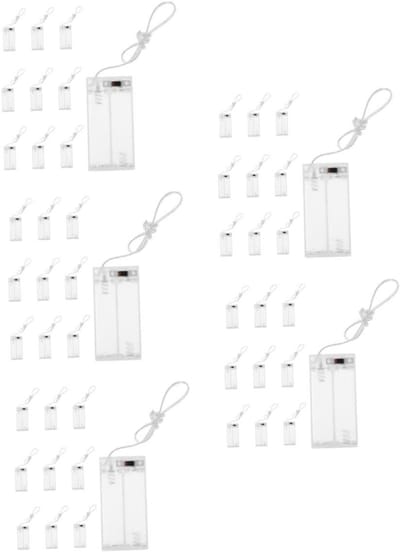 Batterijhouder Sets - Batterijdoosjes Houder - Verlichting Aansturen - Universele Compatibiliteit - 5 Sets - Transparant