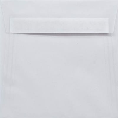 Vierkante Enveloppen - Transparant Wit - Uitnodigingen Versturen - Zelfklevende Sluiting - 17 x 17 cm
