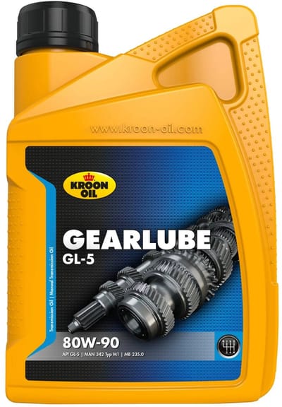 Kroon-Oil Gearlube GL-5 - Minerale Smeerolie - 80W-90 - 1 Liter - Geen kleur