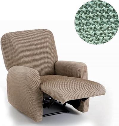 Belmarti® Relaxfauteuil Milos - 60cm tot 85cm breed - Mint - Hoge kwaliteit stof met maximale elasticiteit - Antistatisch - Van ademend Katoen voor comfortabel zitten zonder zweten