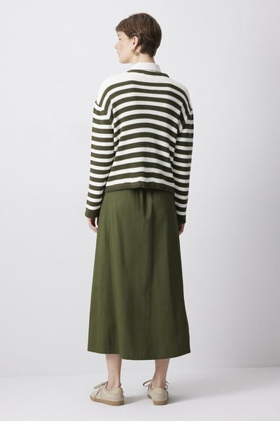 Touché Privé - Lang vest met knopen - Khaki - Dames