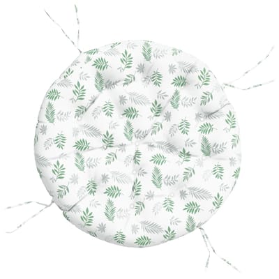 vidaXL Zitkussen rond bladpatroon Ø 100x11 cm oxford stof