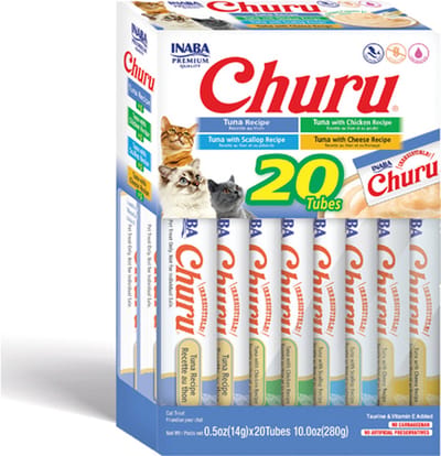 INABA CIAO Churu Creamy Puree Kattensnack Liquid Tonijn variëteiten 20x14g
