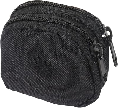 Compacte EDC Tas met Rits, Organizer voor Kleine Accessoires, Sleutelhanger Portemonnee en Muntzak voor Mannen, Stijlvol en Praktisch, Zwart