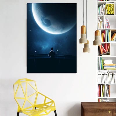 DINGPU Foret rond complet 5D bricolage diamant peinture 3D diamant broderie point de croix décor à la maison 20X30CM black