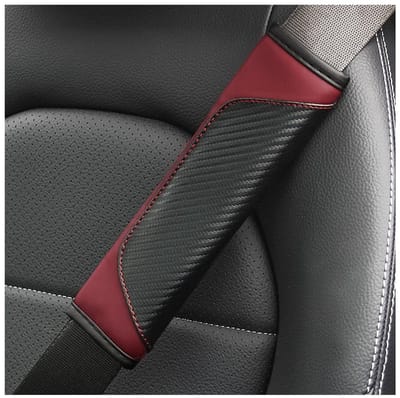 Dailygoods- Autogordelbeschermers Zacht en Comfortabel - Veiligheidsgordelbeschermers - Universele Schoudervullingen - 2 Stuks - Duurzaam PU-leer - Voorkomt Wurging - Gordelvulling