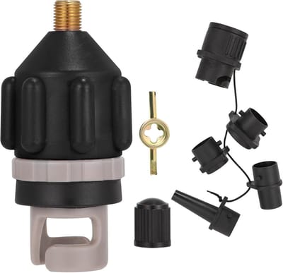 SUP-pompadapter voor compressor - veelzijdige ventieladapter met 5 mondstukken voor opblaasbare boten en paddleboards