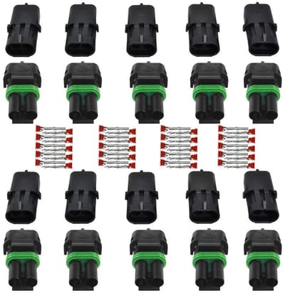 Dailygoody - Waterdichte Draadconnector - Elektrische Connectoren - Duurzaam en Weerbestendig - 2-Pins en 2,5 mm Serie - Ideaal voor Buitengebrui