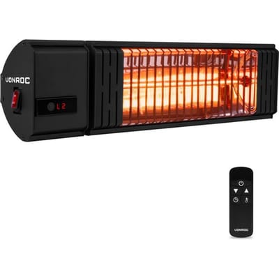 VONROC Sfeervolle terrasverwarmer – Volsini PRO – 2000W – Met instelbare warmteniveaus, timer, LCD-scherm en afstandsbediening