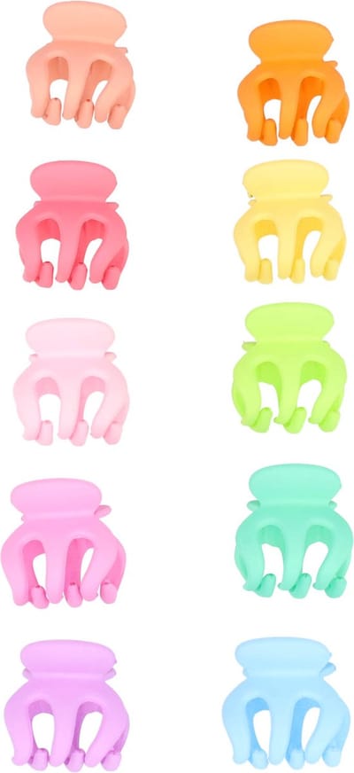Haarsoires Haarspeld Haarklemmen 2cm – Klein Spinmodel – Blauw Groen Geel Roze Paars Oranje – Set van 10 - Haarclip Klem - Hair Claw - voor Opsteken Haar - Hair Clip - Decoratieve Haaraccessoire