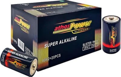 Alkalinebatterijen LR14 C - Type C batterijen - Apparaten voeden - Hoog vermogen lange levensduur - 20 stuks