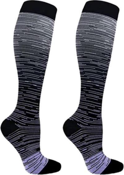 2 Paar - Duopack Compressiekousen - Steunkousen Unisex - Compressiekousen voor Hardlopen - Maat 41-46 - LOUZIR