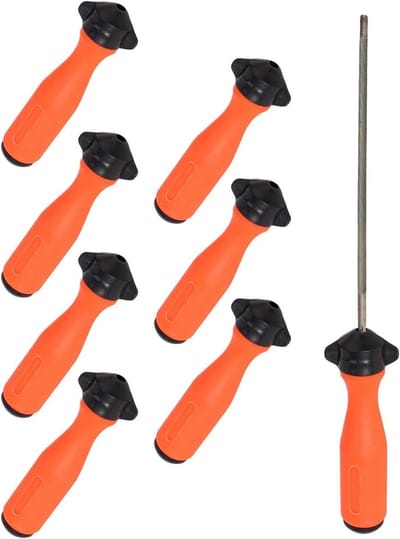 Vijl Handvatten - Hulpmiddel Slijpen - Onderhoud Gereedschap - Ergonomisch Ontwerp - 8 Stuks - Zwart